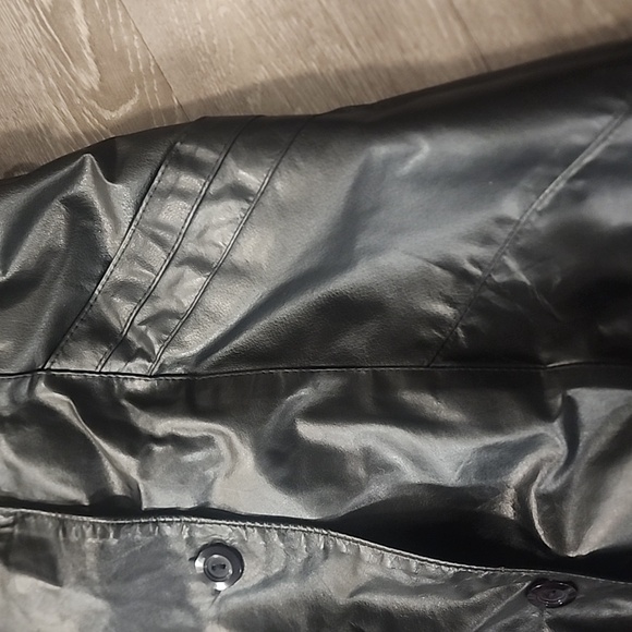 VINTANGE LEATHER & FUR MAXI COAT - Picture 6 of 11